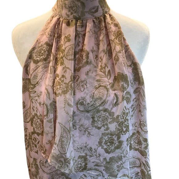 Misa Los Angeles Seva Rose Paisley Asymmetrical Skirt and Halter Top - Picture 7 of 7